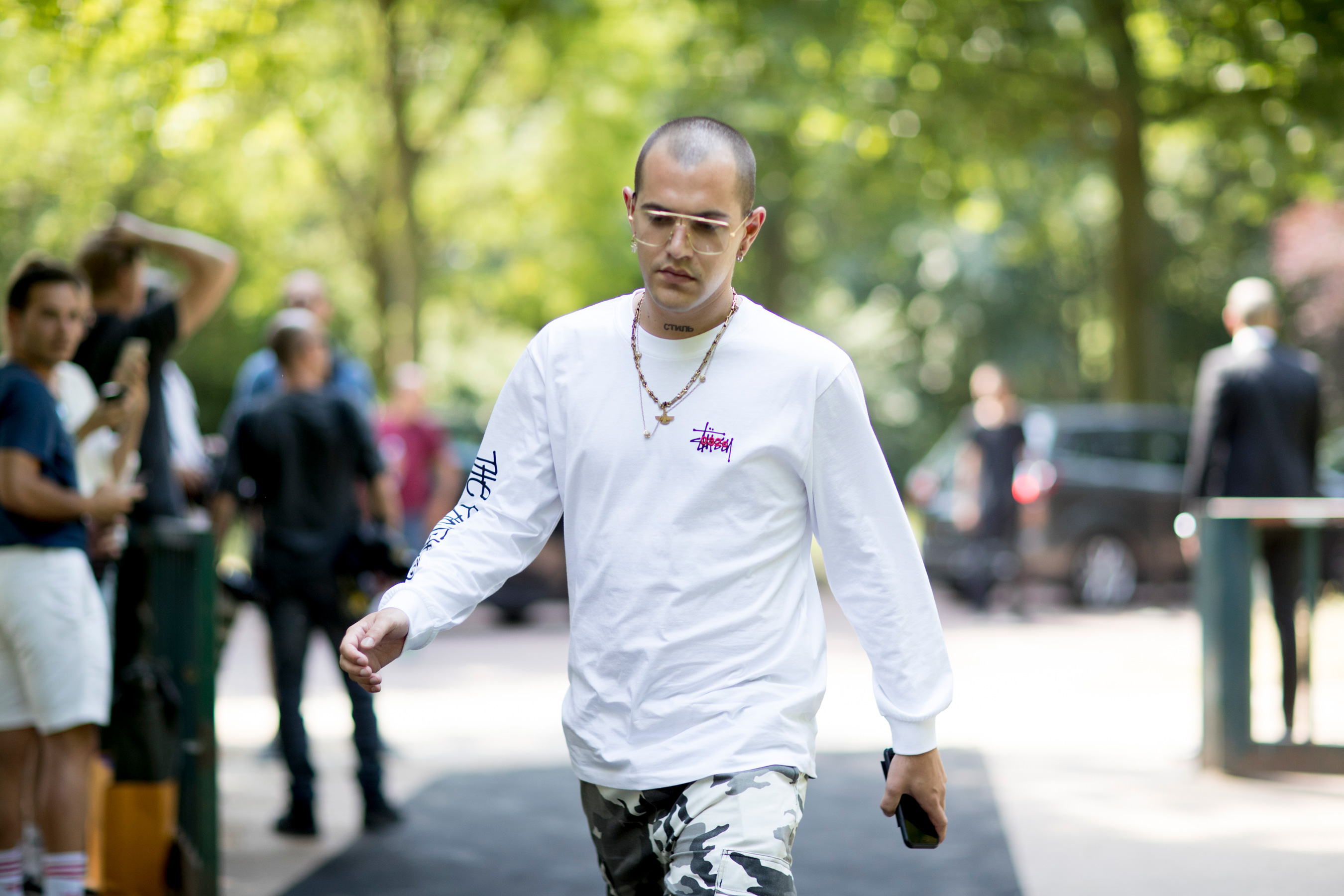 巴黎男装周2018春季街头风格第一天 图 25